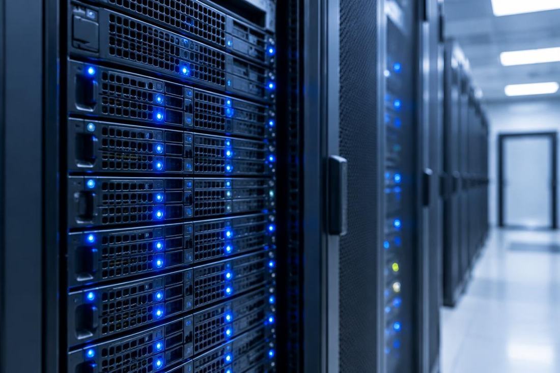 Server racks storing historical market data